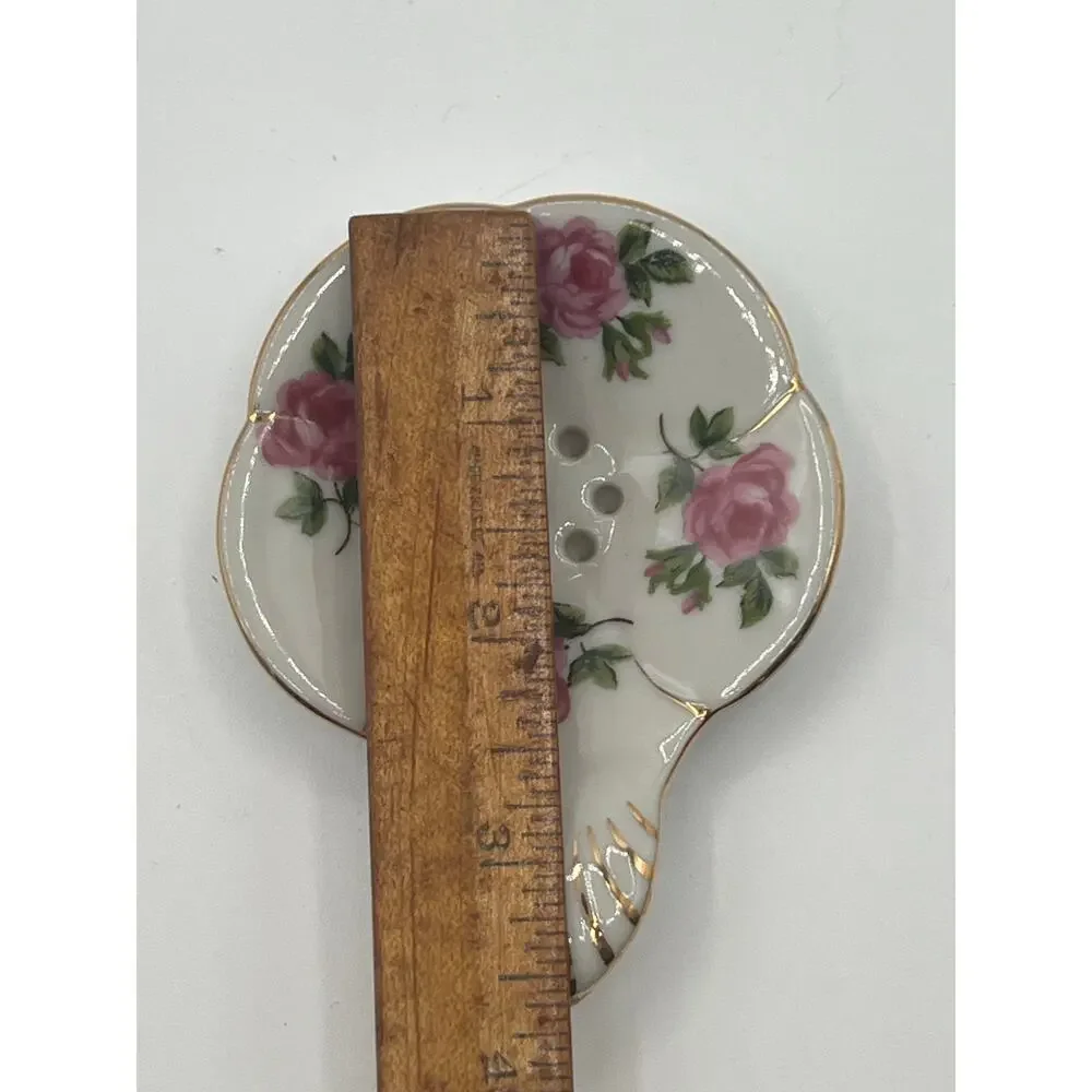 Vintage China Tea Strainer White with Roses Tea Party Cupa‎